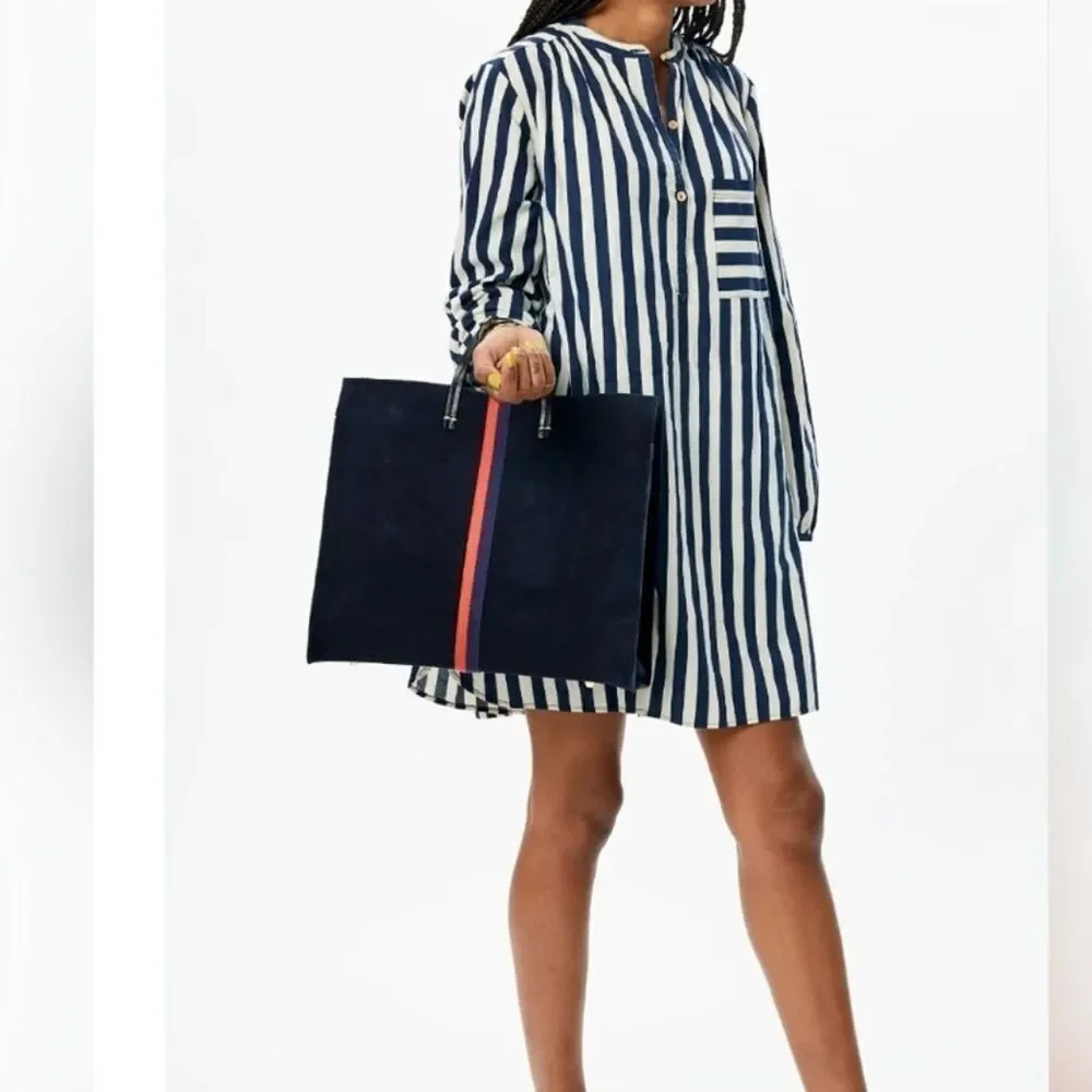 Clare V. Simple Perforated Suede Tote